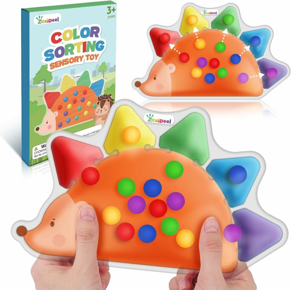 Jouets de tri et d’empilage  | Jouets de tri de couleurs Jouets sensoriels : Jeux de compétences motrices fines Jouets d’apprentissage pour tout-petits Activités de correspondance des couleurs pour la maternelle Jouets éducatifs pour se calmer Jouets Montessori pour enfants Cadeaux pour garçons et filles à partir de 3 ans