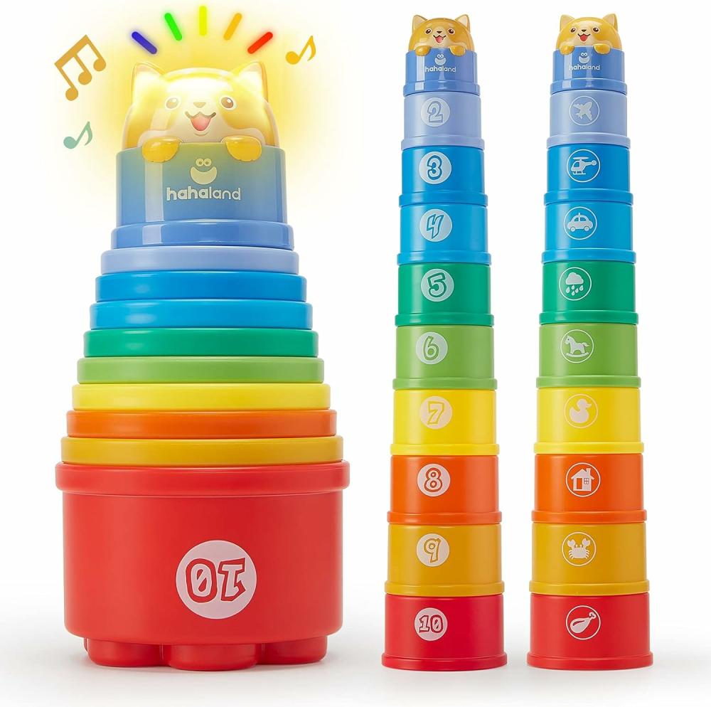 Jouets de tri et d’empilage  | Jouets d’empilage pour tout-petits de 1 à 3 ans – Tasses d’empilage – Jouets pour tout-petits de 1 à 2 ans – Jouets Montessori d’apprentissage pour garçon de 1 an – Cadeau d’anniversaire – Jouets pour bébés de 12 à 18 mois