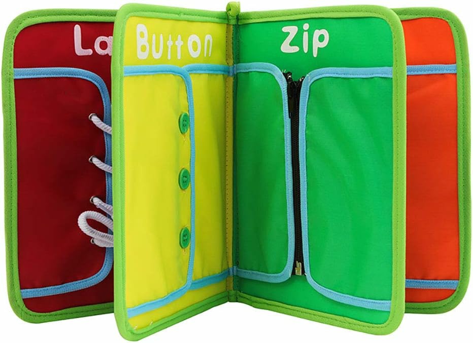 Jouets de tri et d’empilage  | Jouets Montessori Matériaux pour Tout-Petits Tableau d’Activités, Tableau d’Apprentissage pour S’habiller Apprentissage Précoce Compétences de Vie de Base – Zip, Snap, Bouton, Boucle, Lacet & Nœud Outils Éducatifs Apprentissage en Maternelle