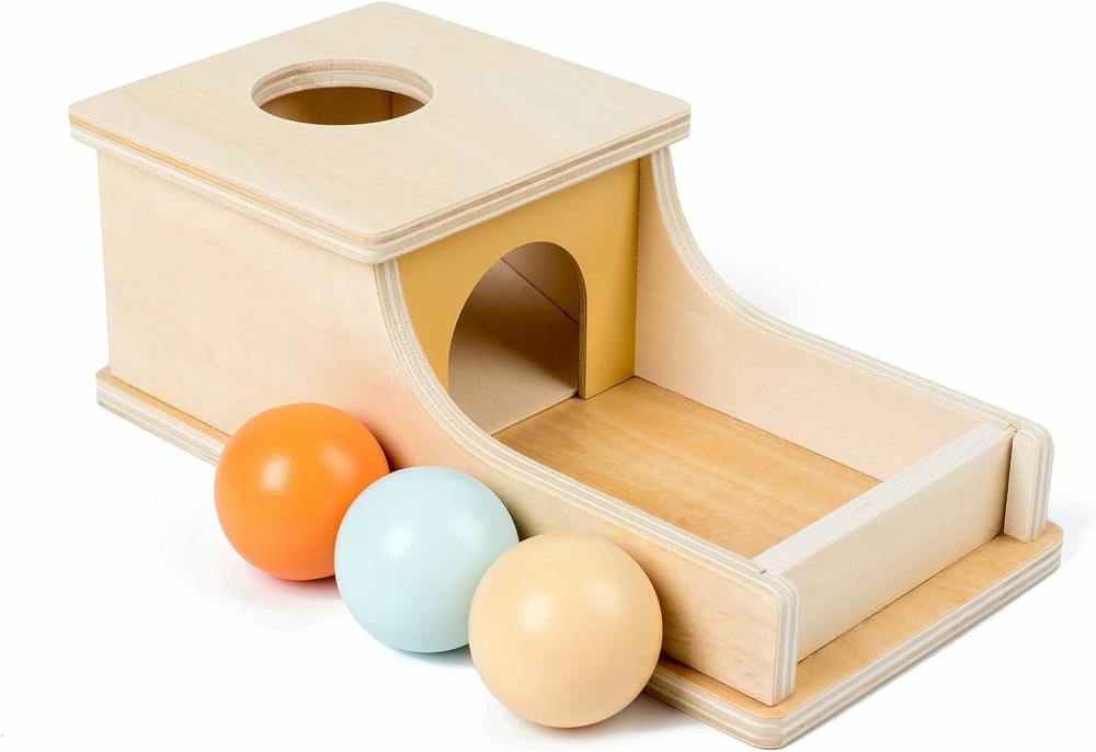 Jouets de tri et d’empilage  | Jouets Montessori pour bébés de 6 à 12 mois – Boîte de permanence des objets – Jouet en bois de chute de balle – Jeu pour bébés de 6 mois à 3 ans – Jouet pour nourrissons et jeunes enfants.