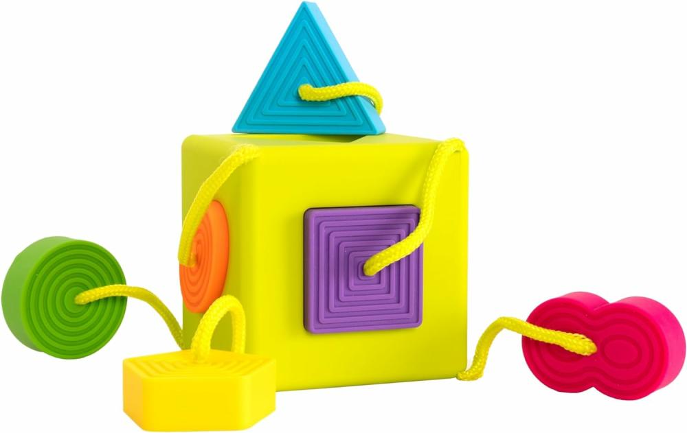 Jouets de tri et d’empilage  | Oombeecube – Forme de tri adaptée aux voyages pour bébés et tout-petits