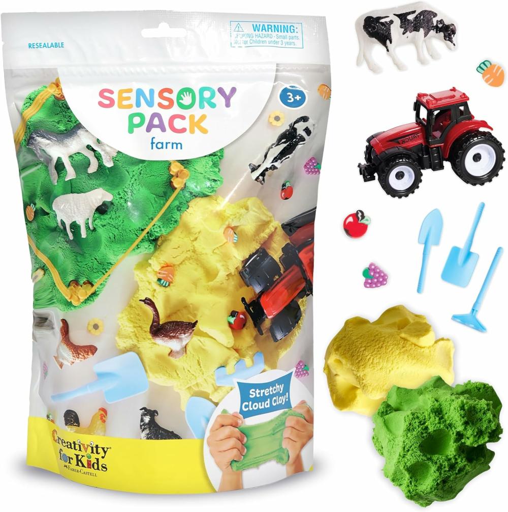 Jouets de tri et d’empilage  | Pack Sensoriel : Ferme  Jouets Sensoriels Pour Tout-Petits 3-4+  Jouets d’Imitation Animaux de Ferme Pour Enfants  Jouets et Activités de Voyage Pour Tout-Petits