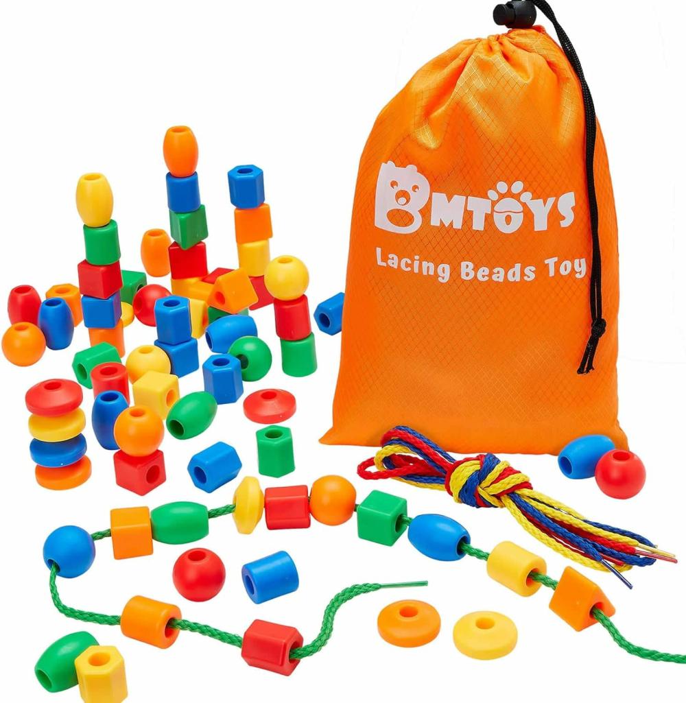 Jouets de tri et d’empilage  | Perles à Enfiler pour Enfants – 70 Perles à Enfiler pour Thérapie Occupationnelle, Jouets pour Développement des Compétences Motrices Fines, Activité Éducative pour Enfants