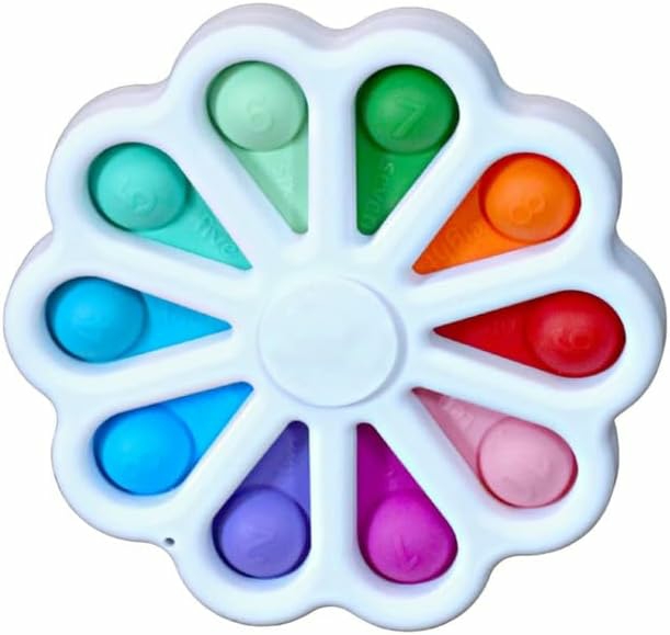 Jouets de tri et d’empilage  | Poppin Colors – Jouet à faire tourner pour enfants – Jouet à pousser et à éclater – Jouet éducatif pour les enfants de plus de 15 mois – Reconnaissance des couleurs et des formes – Développe les compétences sensorielles et motrices