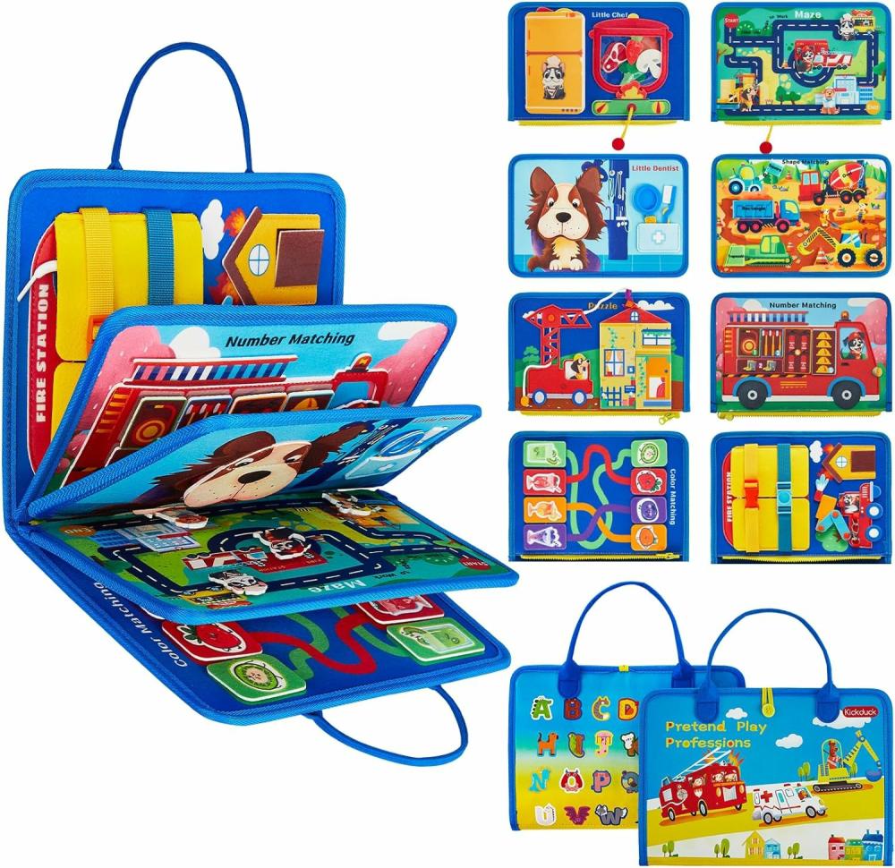 Jouets de tri et d’empilage  | Tableau d’activités Montessori pour enfants de 3 à 4 ans – Jouets éducatifs sensoriels pour l’apprentissage préscolaire – Jouets de voyage pour avion et voiture – Jouets de jeu de rôle pour garçons et filles – Idées de cadeaux d’anniversaire