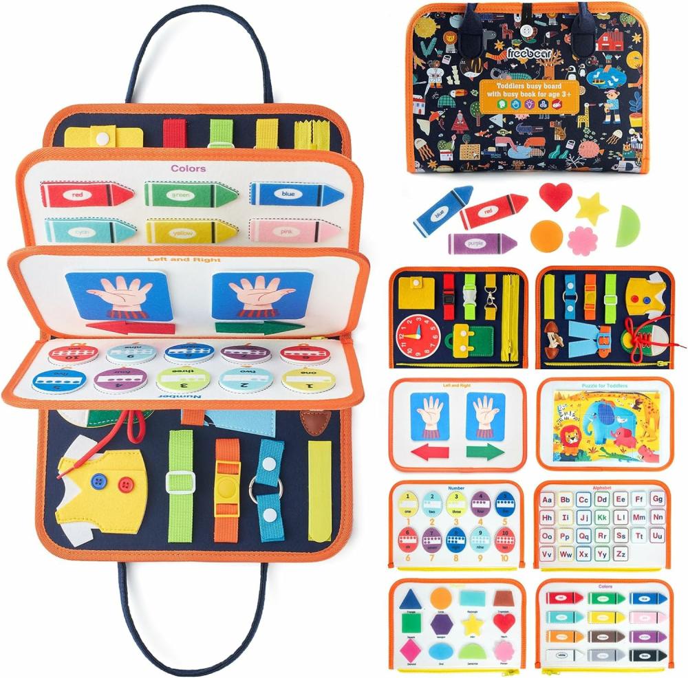 Jouets de tri et d’empilage  | Tableau d’activités pour enfants en bas âge, jouets de voyage sensoriels pour tout-petits de 1 à 4 ans, jouets Montessori pour l’apprentissage des tout-petits, tableau d’activités éducatives pour garçons et filles de 3 à 4 ans, cadeau classique.