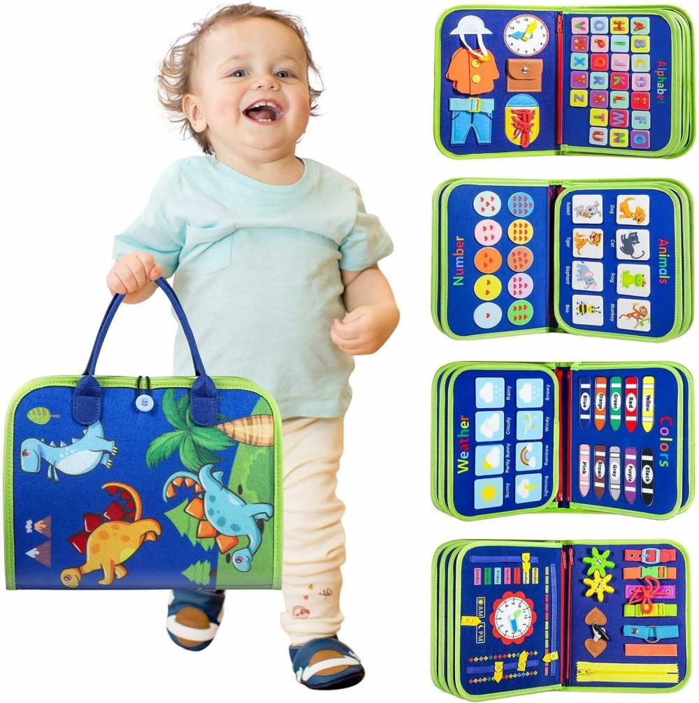 Jouets de tri et d’empilage  | Tableau d’activités pour tout-petits – Jouets Montessori pour garçons et filles de 1 à 3 ans, cadeau d’anniversaire, livre sensoriel éducatif pour garçons de deux ans, jouet d’activités pour enfants de 2 à 4 ans, idéal pour les voyages en avion et en voiture.