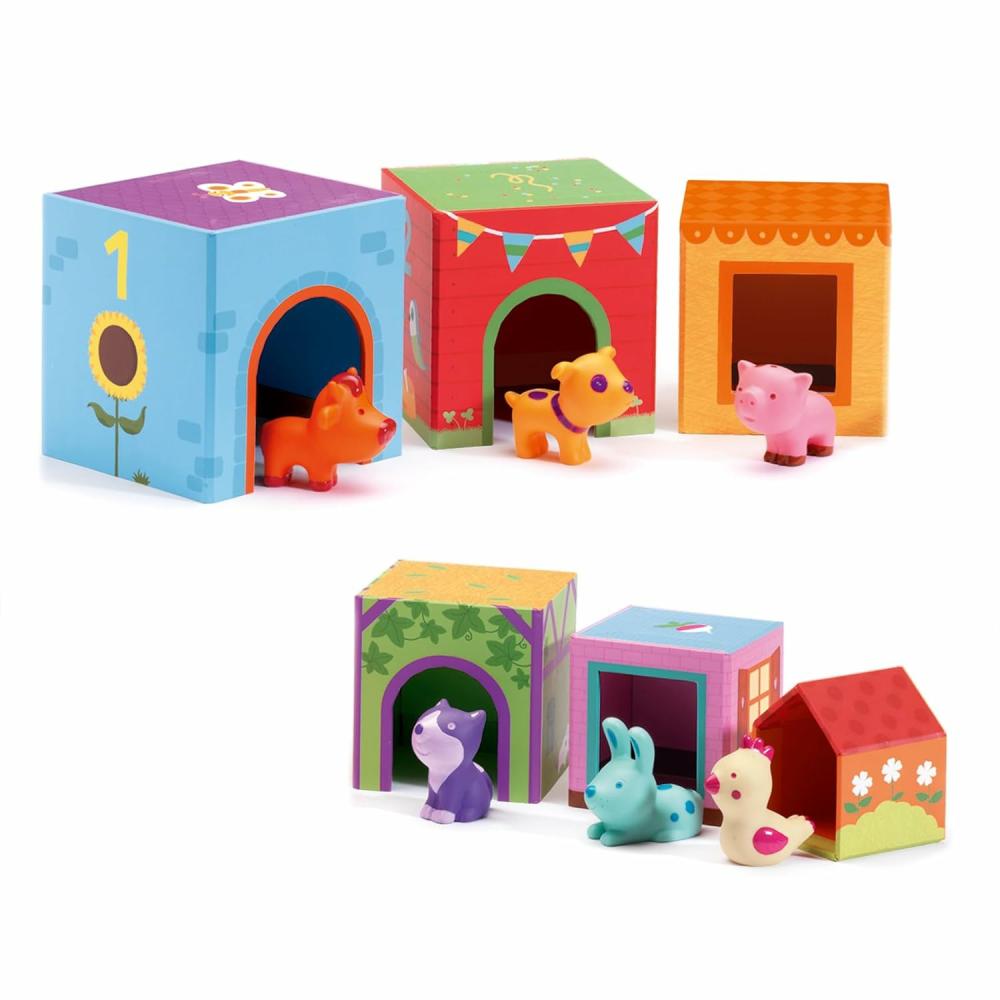 Jouets de tri et d’empilage  | Topanifarm Blocs – Construisez une ferme avec des blocs en bois et des jouets animaux pour la maison, l’école ou les cadeaux – Amusant et créatif pour la famille et les amis – Jouets éducatifs ludiques pour les enfants d’âge préscolaire 18 mois et plus.