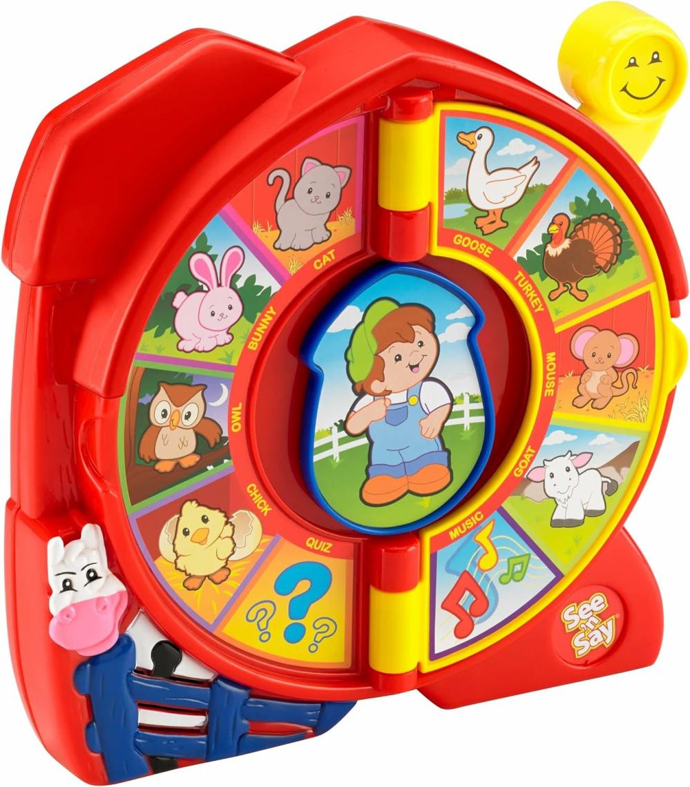 Jouets musicaux  | Jouet d’apprentissage pour tout-petits Little People – Jeu See ‘N Say Le Fermier Dit avec sons musicaux et phrases, à partir de 18 mois (exclusivité Amazon)