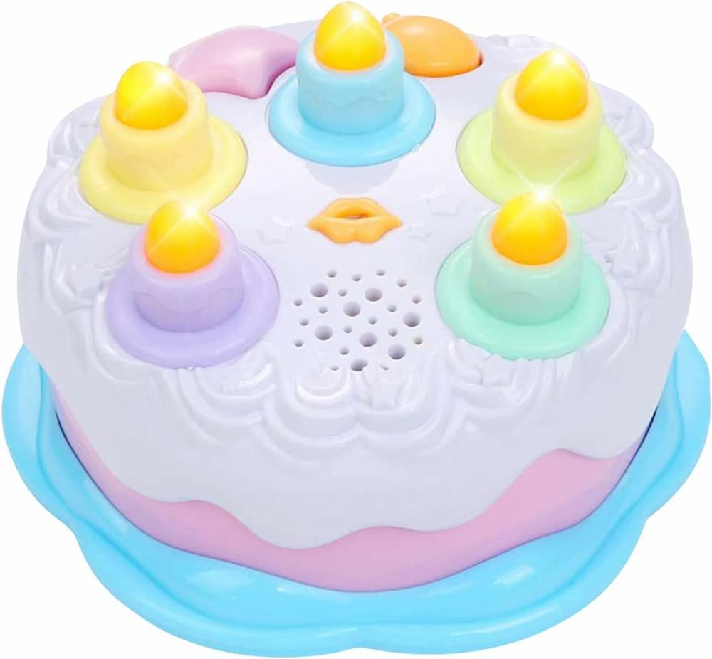 Jouets musicaux  | Jouet de gâteau d’anniversaire – Jouets de gâteau chantants avec comptage et soufflage de bougies pour garçons et filles de 18 mois et plus, cadeau d’anniversaire et de Noël.