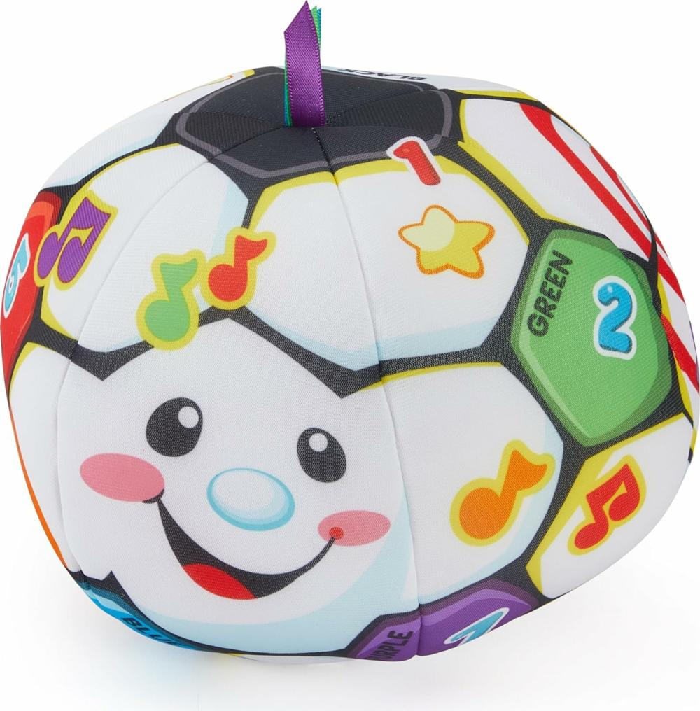 Jouets musicaux  | Jouet Laugh & Learn Baby To Toddler – Ballon de football en peluche chantant avec musique et phrases éducatives pour les enfants de 6 mois et plus (Exclusivité Amazon)