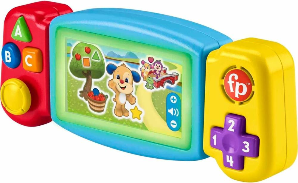 Jouets musicaux  | Jouet pour bébé et tout-petit – Apprends en t’amusant avec le jeu vidéo Twist & Learn, jouet d’imitation avec lumières et musique pour les nourrissons à partir de 9 mois.