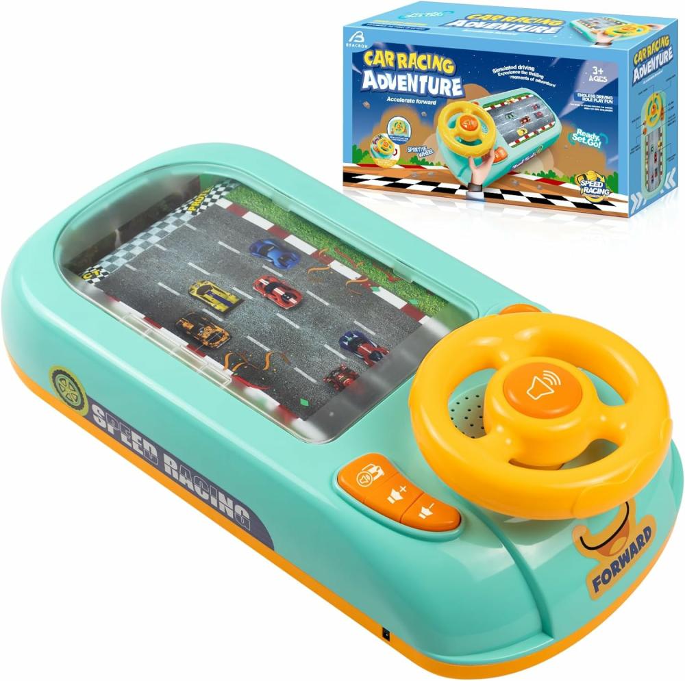 Jouets musicaux  | Jouets de volant musical pour garçons de 4 à 6 ans, jeu de course de voiture simulée avec son pour enfants de 3 ans et plus, jouet éducatif interactif pour garçons et filles, cadeau d’anniversaire.