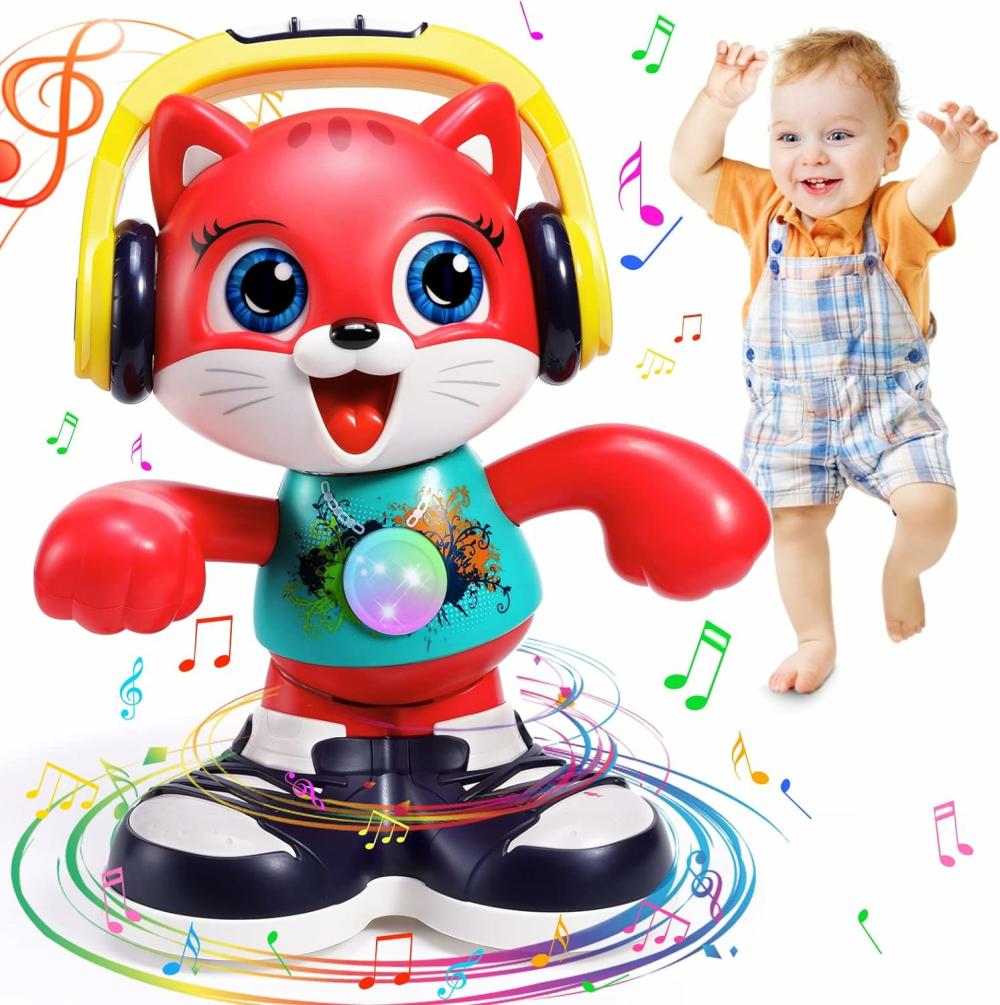 Jouets musicaux  | Jouets pour bébés 12-18 mois – Jouets de chat dansant pour garçons et filles de 1 an avec musique et enregistrement – Jouets interactifs éducatifs pour les tout-petits de 1, 2 et 3 ans – Cadeau d’anniversaire et de Noël pour garçons et filles.