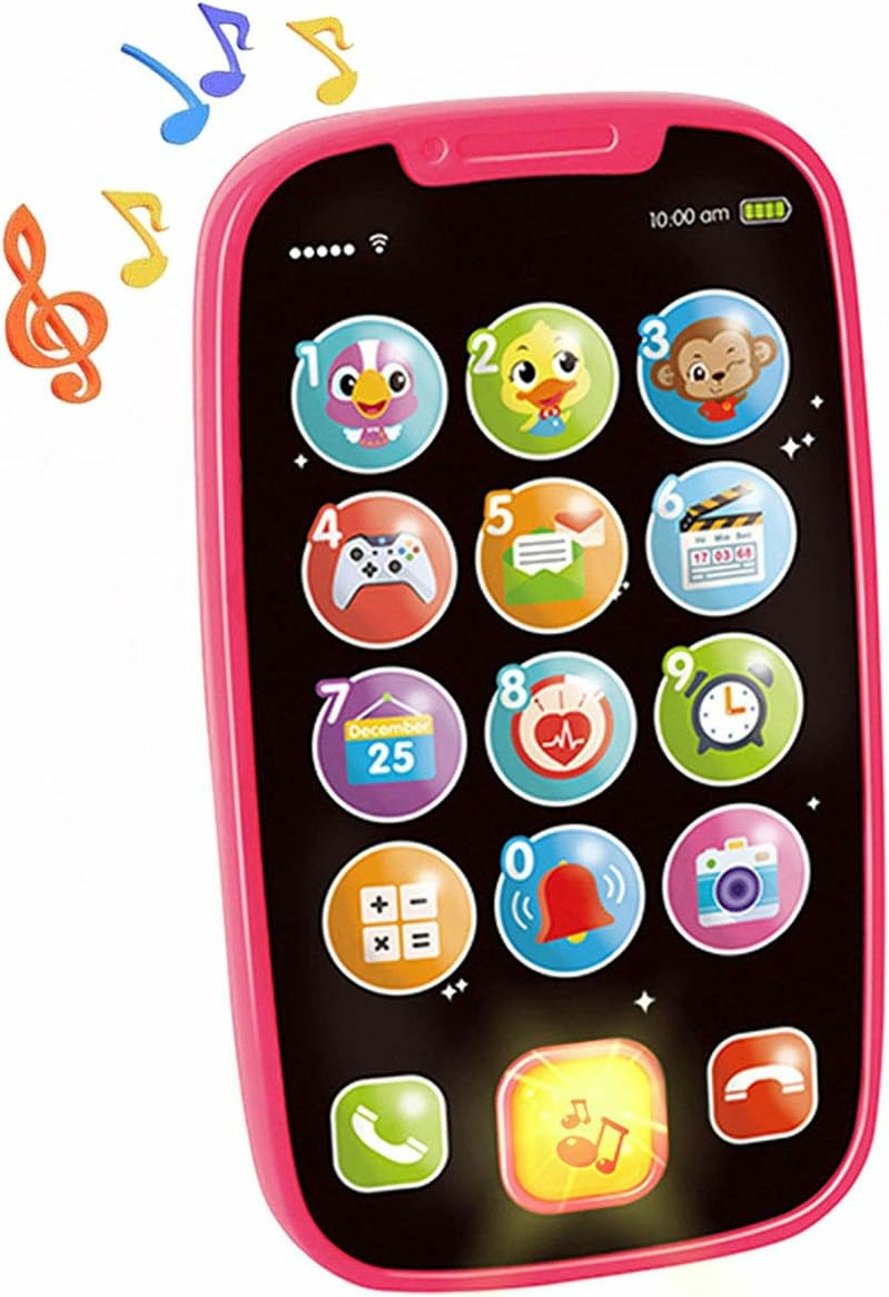 Jouets musicaux  | Jouets pour fille de 1 an, cadeaux pour bébé, téléphone portable pour bébé, jouets pour bébé de 12 à 18 mois, jouet téléphone pour bébé avec lumières et musique, téléphone pour enfants, jouets pour tout-petits, jouets pour fille de 1 an et plus, cadeau d’anniversaire pour fille de 1 an.