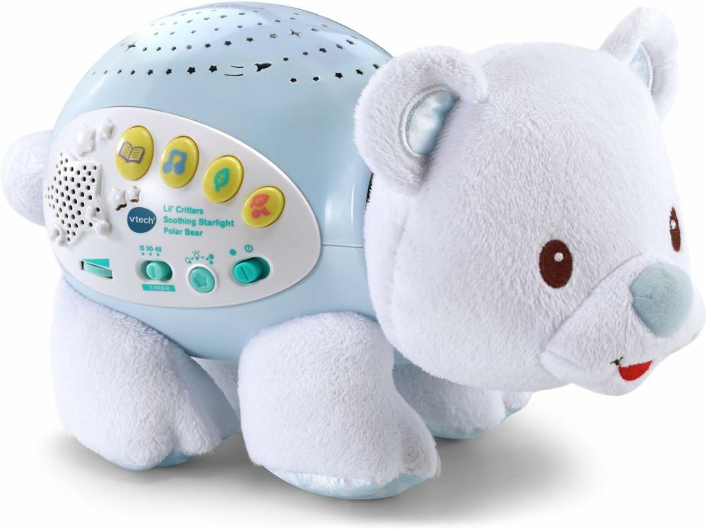 Jouets musicaux  | Projecteur de Berceau Ourson Polaire Lil’ Critters Apaisant avec Lumières Étoilées