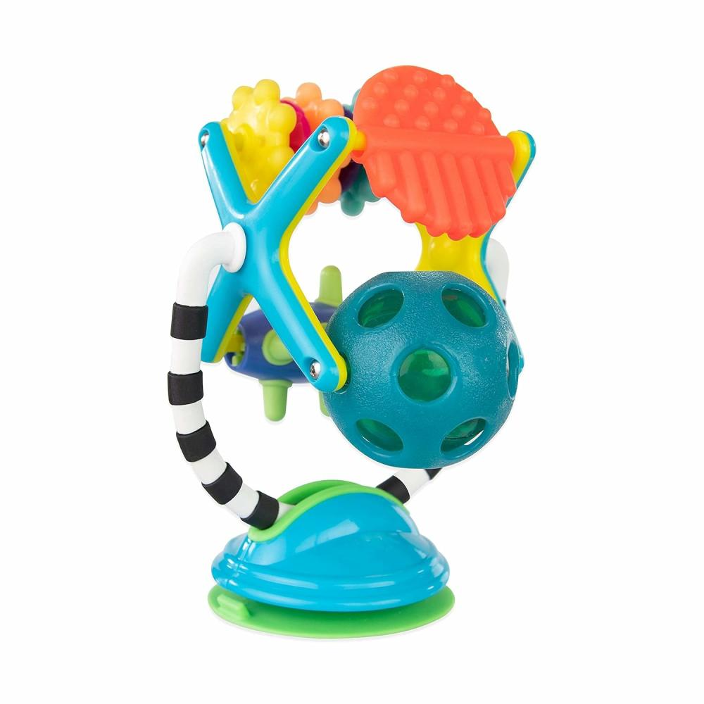 Jouets pour bébés et tout-petits  | Teethe & Twirl Station de Sensation 2-en-1 Jouet de Chaise Haute avec Ventouse Jouet de Plateau Développemental pour l’Apprentissage Précoce À partir de 6 Mois