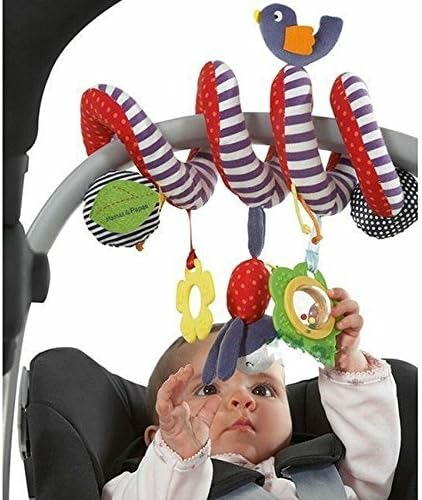 Jouets pour siège auto et poussette  | Beespring Berceau pour Bébé Poussette Jouet Suspendu Hochets Spirale Siège Auto