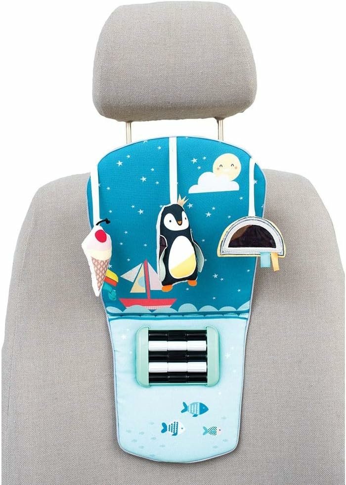 Jouets pour siège auto et poussette  | Jouet de voyage pour bébé – Centre d’activités pour siège auto – Jouets pour bébés de 0 à 6 mois – Arche avec miroir, hochet, jouet de dentition suspendu pour bébé – Idéal pour les nourrissons de 0 à 6-12 mois – Cadeau sensoriel.