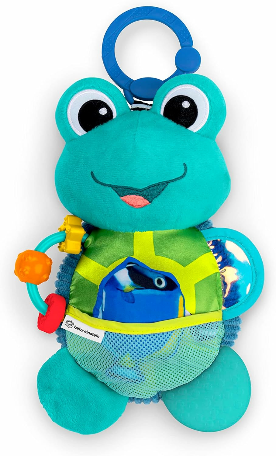 Jouets pour siège auto et poussette  | Jouet en peluche Neptune, le compagnon sensoriel des explorateurs océaniques, pour les enfants de 0 mois et plus.