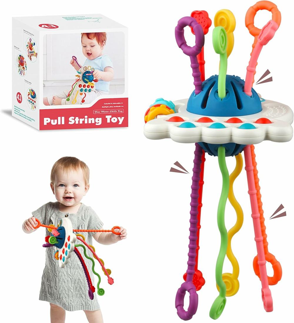 Jouets pour siège auto et poussette  | Jouets sensoriels Montessori pour bébés – Jouets de voyage éducatifs pour tout-petits – Activités d’apprentissage – Cadeaux pour les enfants de 6, 9, 12 et 18 mois, 1, 2 et 3 ans, garçons et filles, jouets d’anniversaire pour nourrissons.