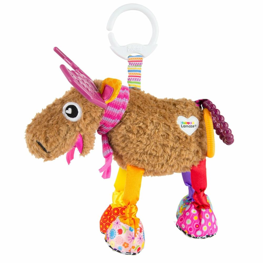 Jouets pour siège auto et poussette  | Muffin le Caribou – Jouet Clip Sur Siège Auto et Poussette – Jouets Suspendus Doux pour Bébé – Jouets Crinkle pour Bébé avec Couleurs à Fort Contraste – Jouets de Voyage pour Bébé dès 0 Mois et Plus