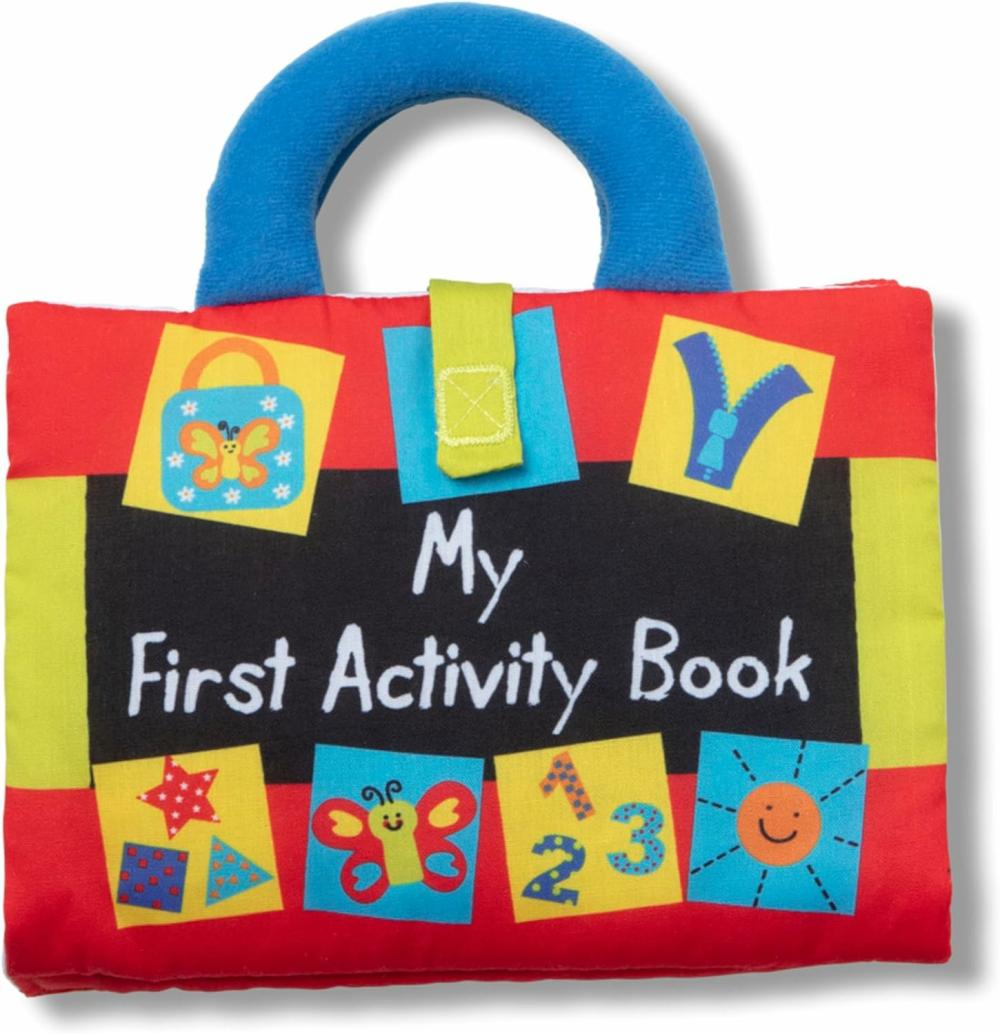 Livres  | Livre d’activités pour enfants – Mon premier livre d’activités en tissu doux de 8 pages pour bébés et tout-petits – Livre d’activités en peluche pour le développement précoce.