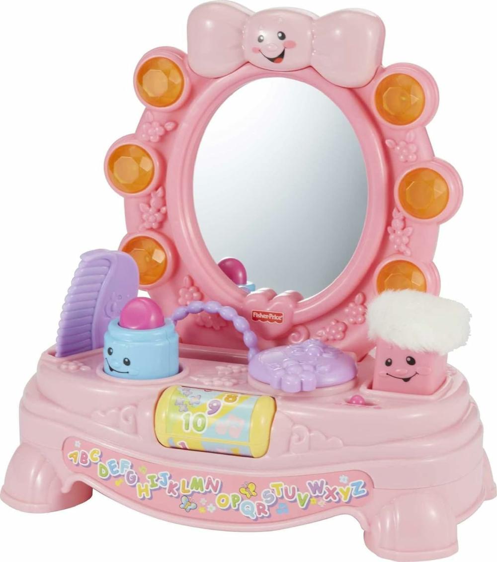 Jouets électroniques de développement précoce  | Jouet pour bébé et tout-petit – Miroir musical magique Laugh & Learn, ensemble de vanity à imiter pour les nourrissons de 6 mois et plus (exclusivité Amazon)