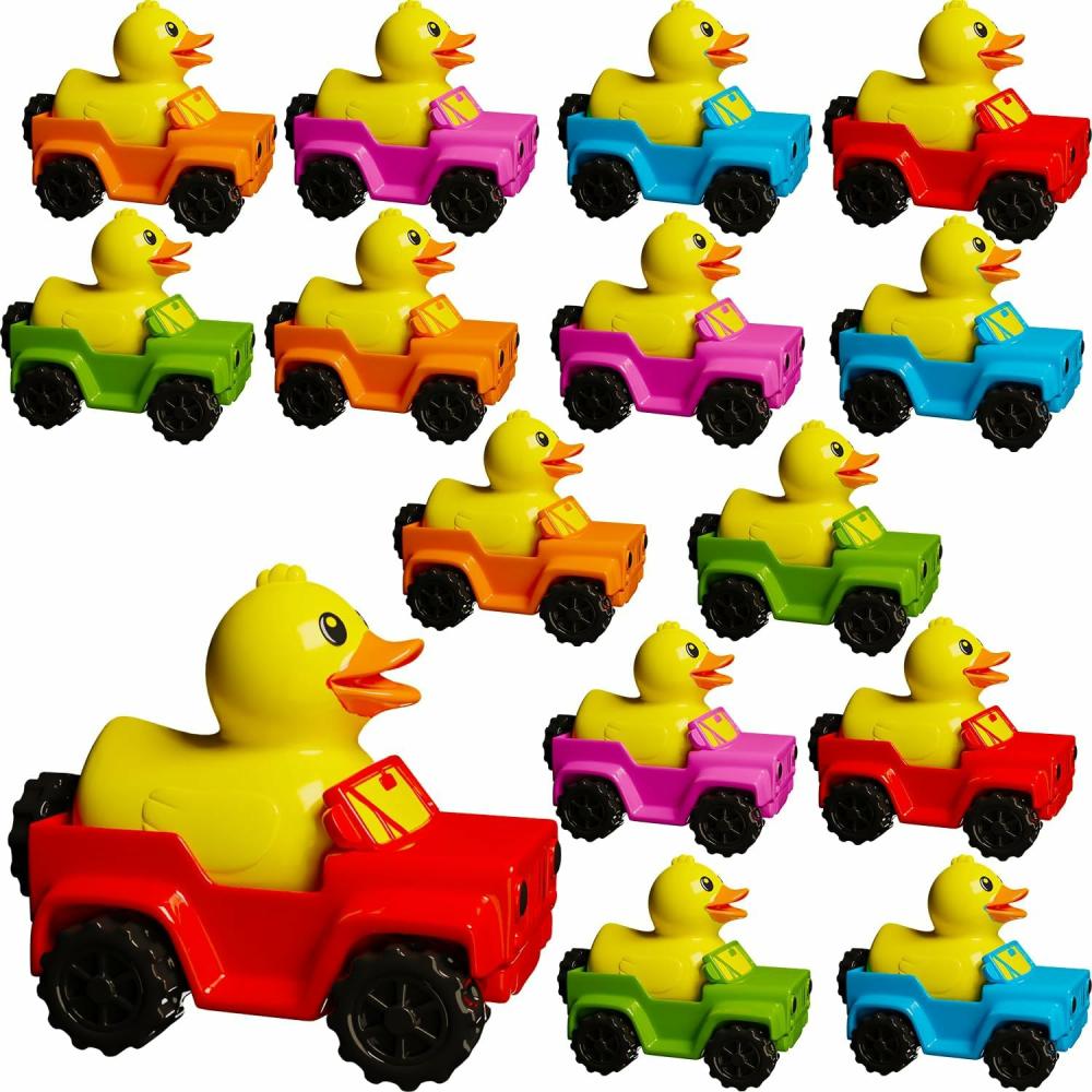 Jouets de bain  | 15 Canards en Caoutchouc Jeep. 5 Couleurs Classiques – 2,8 Pouces – Canards de Bain en Forme de Véhicule. Parfaits pour le Jeep Ducking – Canards en Caoutchouc dans un Jeep.