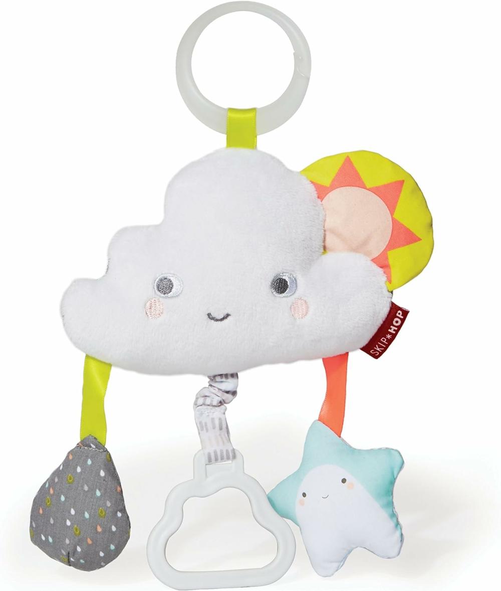 Jouets pour siège auto et poussette  | Jouet de poussette pour bébé Nuage argenté Jitter Nuage