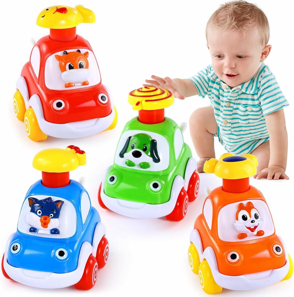 Jouets à tirer et à pousser  | Jouets de voiture pour garçon de 1 an, cadeau d’anniversaire, voiture à pousser pour garçon de 2 ans, voitures pour tout-petits de 1 à 3 ans, jouets pour bébés de 12 à 18 mois, cadeaux pour garçon de 1, 2 et 3 ans.