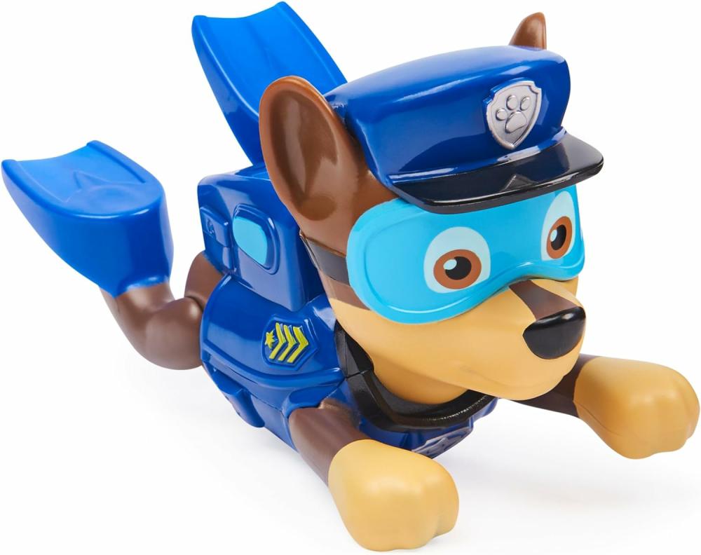 Jouets de bain  | Paw Patrol Paddlin’ Pups Jouets de Piscine et Jeux de Plein Air – Jouets de Bain et Fournitures pour Fête de Piscine pour Enfants de 4 Ans et Plus – Sans Piles – Chase